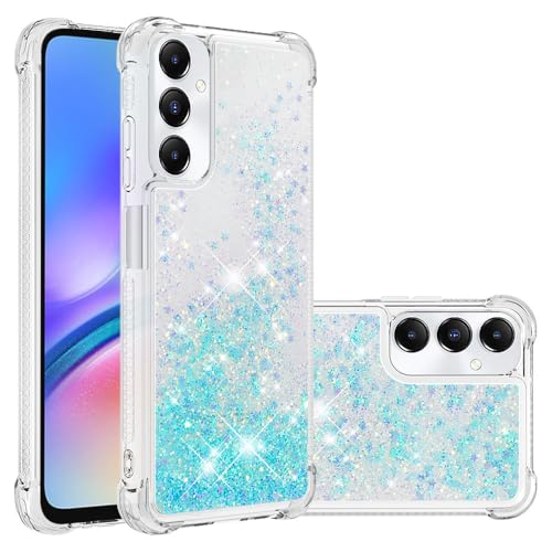 LEMAXELERS Liquide Coque pour Samsung Galaxy A05S, Paillette Brillante Quicksands Liquide Transparente Antichoc Étui de Protection Silicone TPU Case Housse pour Galaxy...