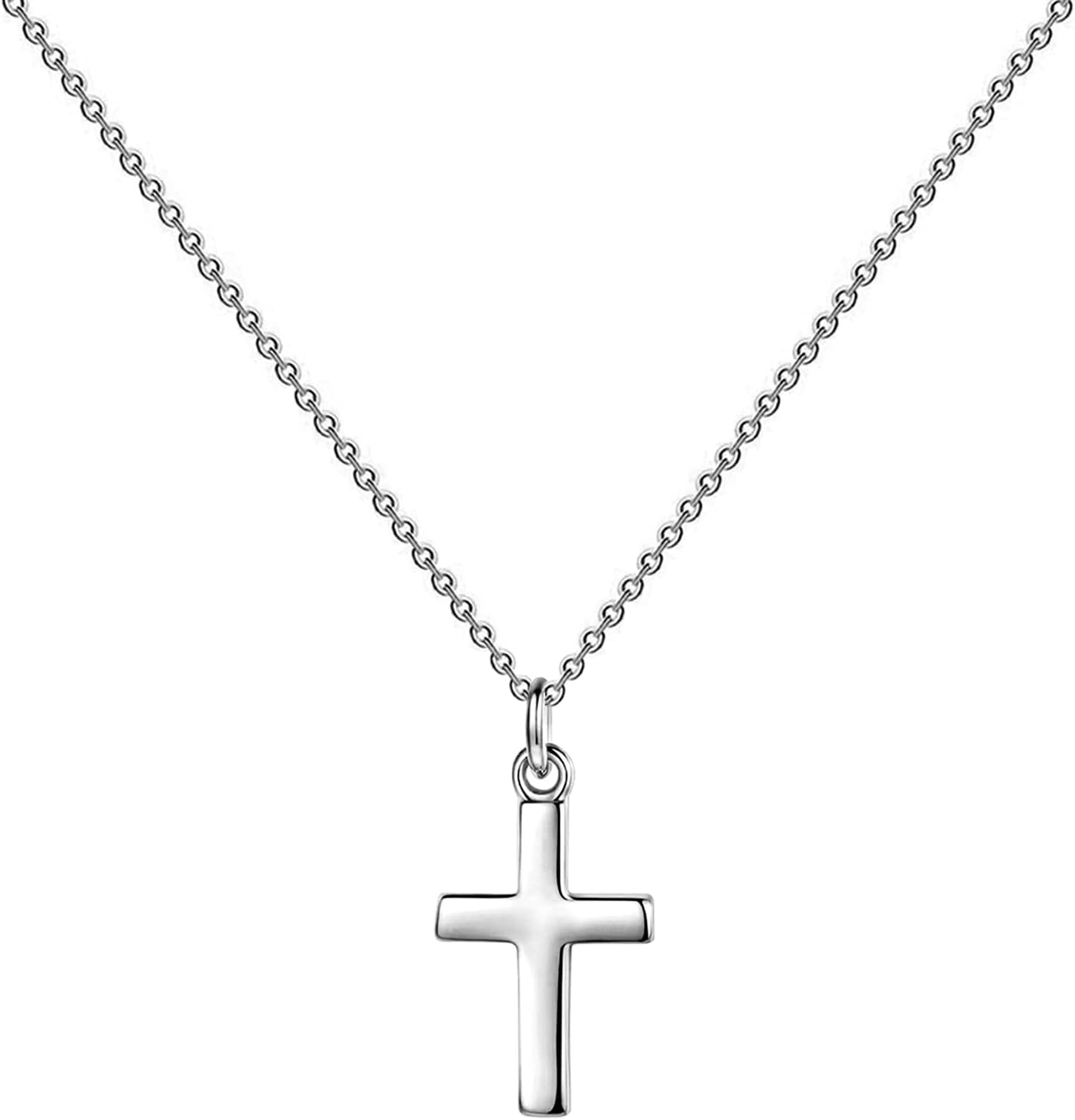 S925 Sterling Silver Tiny Cross Pendant Necklace for Women Dainty Cross Necklaces Mothers Day Birthday Gifts for Women Girl