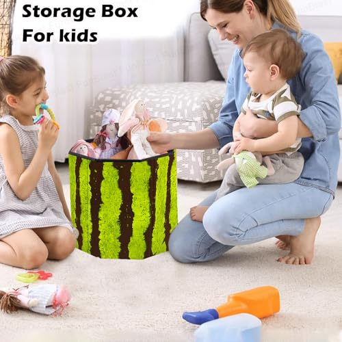 Image of FunBlast Multi-Functional Folding Storage Ottoman Box Organizer Cum Stool with Seat Cushion, Storage Boxes for Toys for Kids, Storage Boxes for Clothes and Other Items for Home (Multicolor)