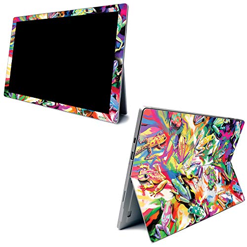 Image of MightySkins Carbon Fiber Skin for Microsoft Surface Pro 7 - Wet Paint | Textured Carbon Fiber Finish | Easy to Apply, Remove, and Change Styles | Made in The USA