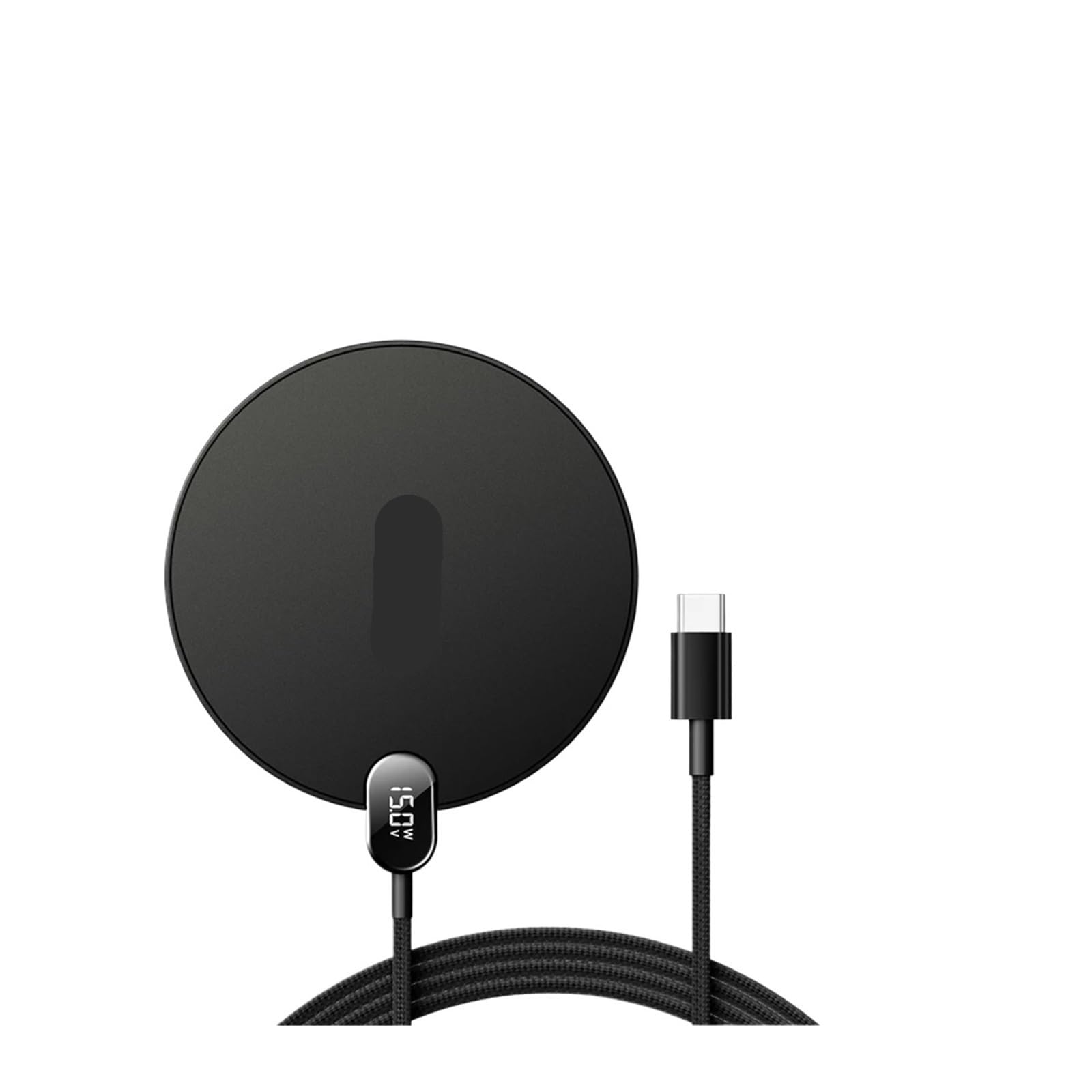 Chargeur sans Fil, Chargeur sans Fil 15 W avec Affichage numérique LED et Station de Charge Rapide(Zwart)