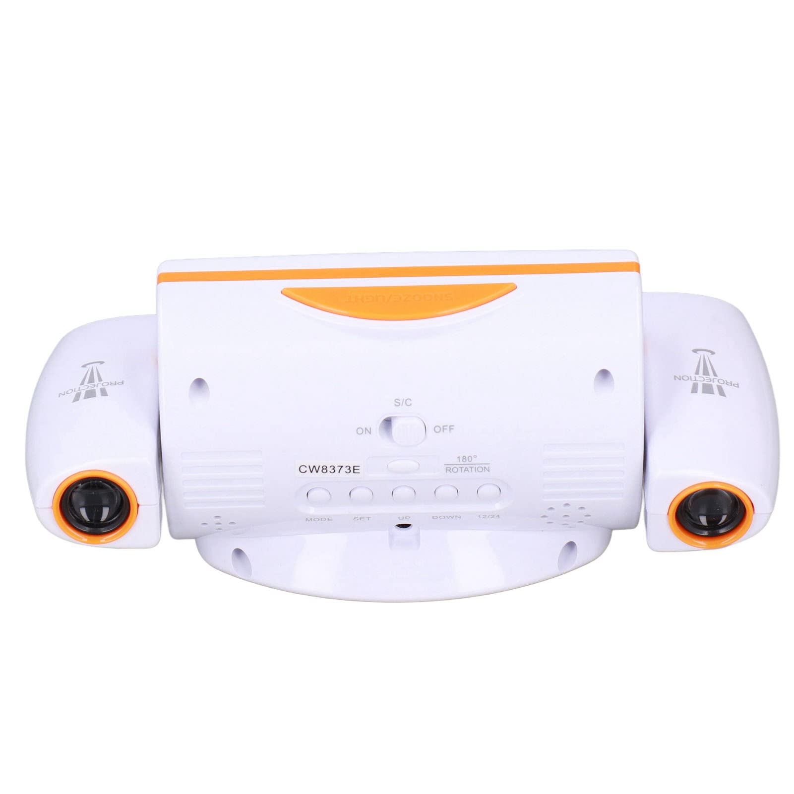R é Veil de Projection LED sans éblouissement veilleuse Commande vocale Ind (Blanc Orange)