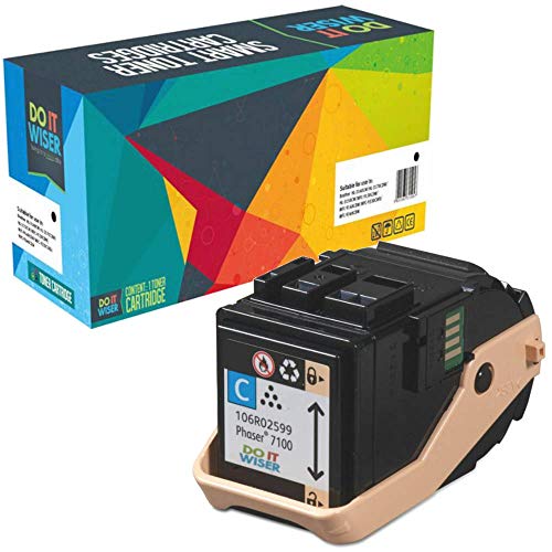 Doitwiser ® Cartucho de Tóner Cyan Compatible con Xerox Phaser 7100 7100N 7100DN - 106R02599 (Capacidad: 5000 páginas)