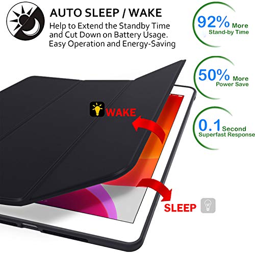 Image of DuraSafe Cases for iPad PRO 10.5 Inch 2017 Air 10.5 3rd Generation 2019 [ Air 3 ] A1701 A2152 A2123 Magnetic Dual Angle Stand Cover with Protective Durable Shock Proof Back - Black