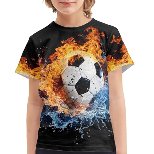 Image of JEOCODY Boys Girls Graphic Tees Funny 3D Printed Short Sleeve T-Shirts 3-16T
