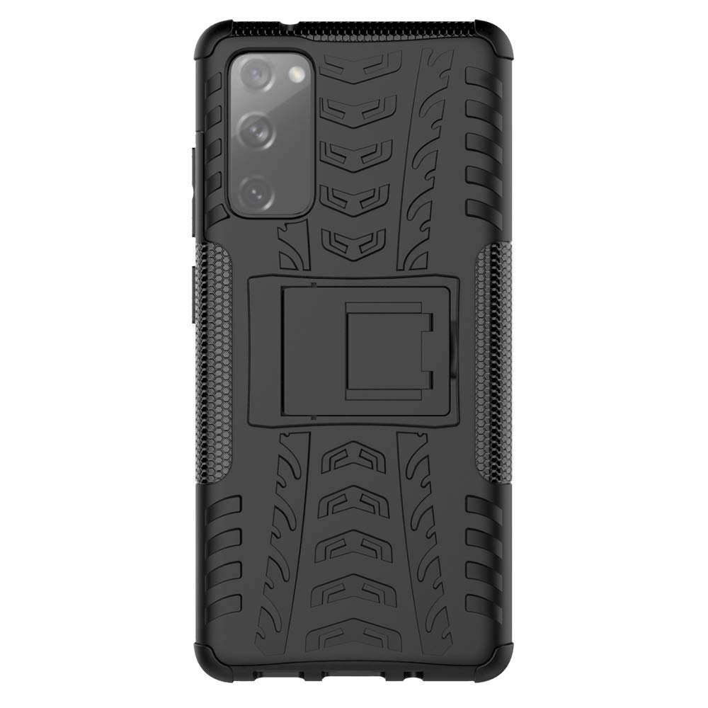 CASSIEY Heavy Duty Shockproof Military Grade Armor TPU & Hybrid Kick Stand Back Cover Case for Samsung Galaxy S20 FE 5G / Samsung Galaxy S20 FE (Poly Carbonate |Black) | Kickstand (B09L886SJD) Amazon Price History, Amazon Price Tracker
