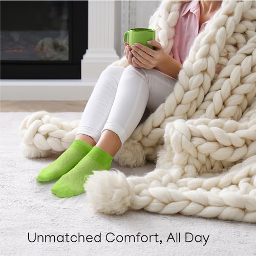 Image of Duna Ankle Socks for Womens - Ultra Thin Breathable Cotton Sport Socks - Athletic, Running, Low Cut, No Show (4 and 6 pairs)
