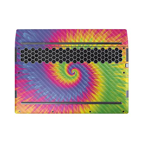 Image of MightySkins Carbon Fiber Skin Compatible with Alienware M17 R5 (2022) Full Wrap Kit - Vibrant Tie Dye | Protective, Durable Textured Carbon Fiber Finish | Easy to Apply | Made in The USA