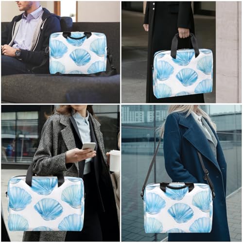 Bolso para Laptop Acuarela Azul Concha de Mar miniatura 7