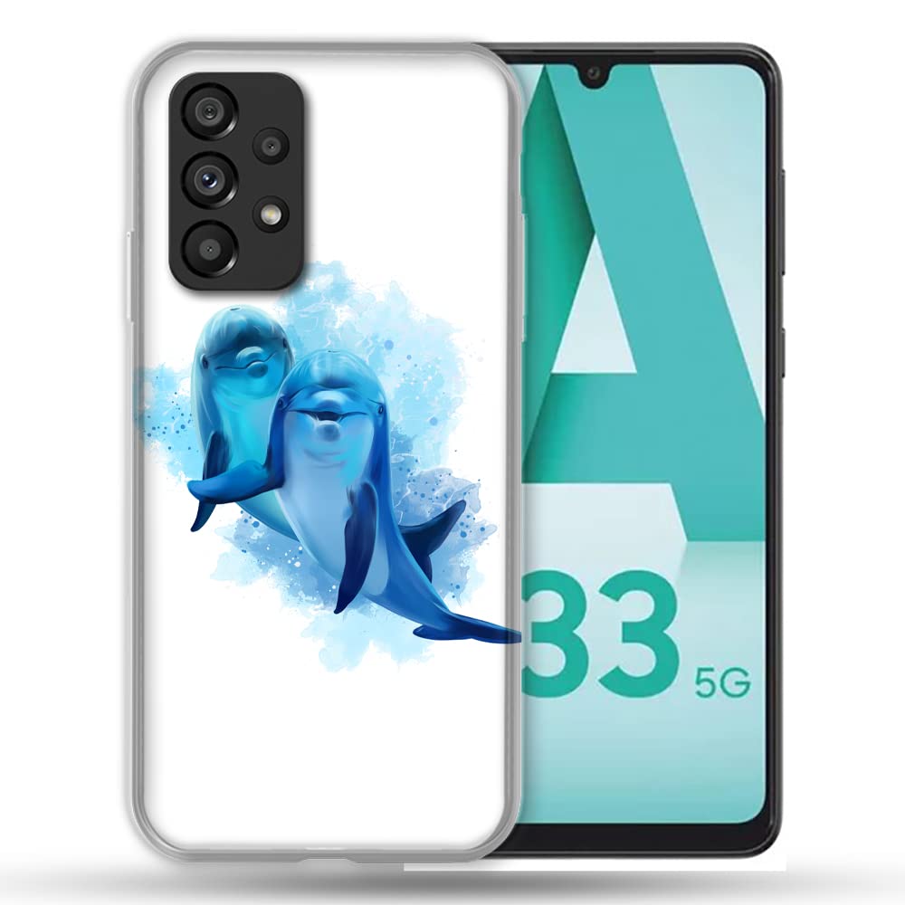 CokitecCase for Samsung Galaxy A33 5G Animal Dolphin Duo