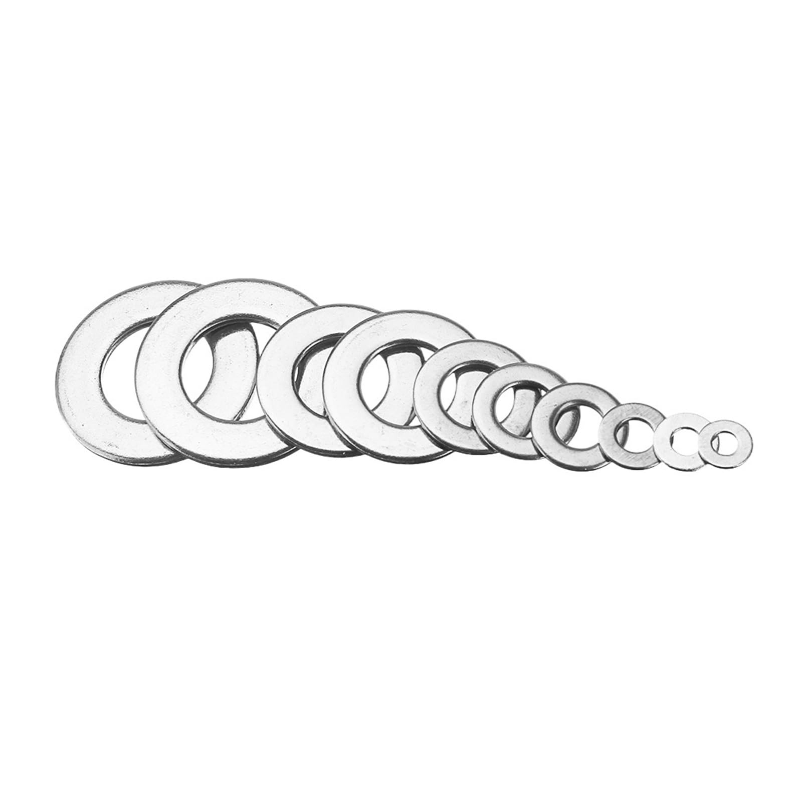 Flache Unterlegscheibe 180/360/580-teiliges 304-Edelstahl-Unterlegscheiben-Sortiment-Set, einfaches Dichtungsring-Set for Ölwannenstopfen(580pcs)