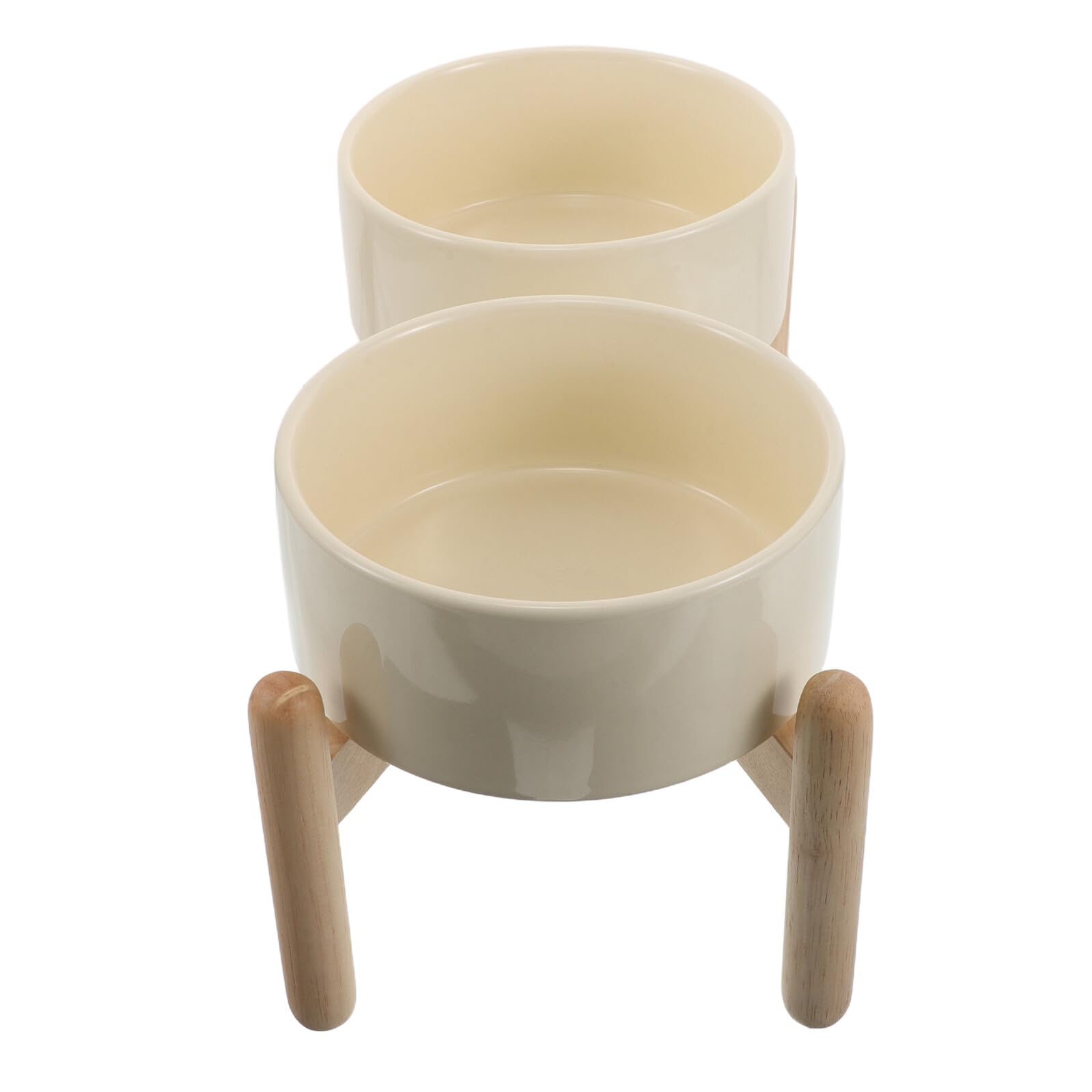 Comedero Alto para Mascotas De 850 Ml Comedero Elevado para Perros Soporte para para Mascotas Bebedero De Madera para Perros