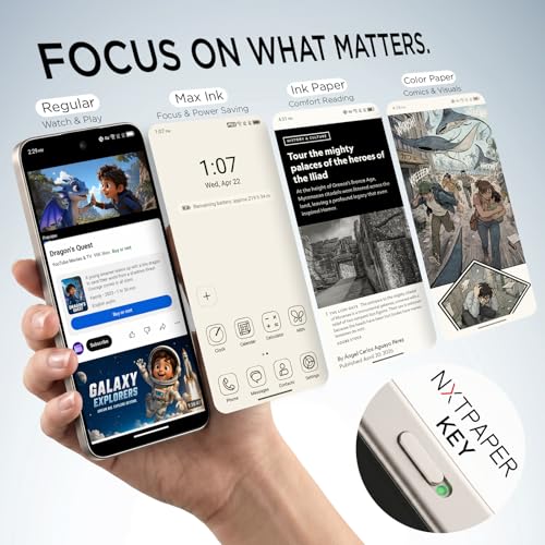 Image of TCL NXTPAPER 70 Pro Cell Phone, Android Phone Unlocked, 128GB Storage, 6.9 inch FHD+ 120Hz NXTPAPER 4.0 Display, 24GB RAM (8GB+16GB), AI Tools, 50MP Camera, Large Battery, 5G WiFi 6E, IP68, Nebula Gold