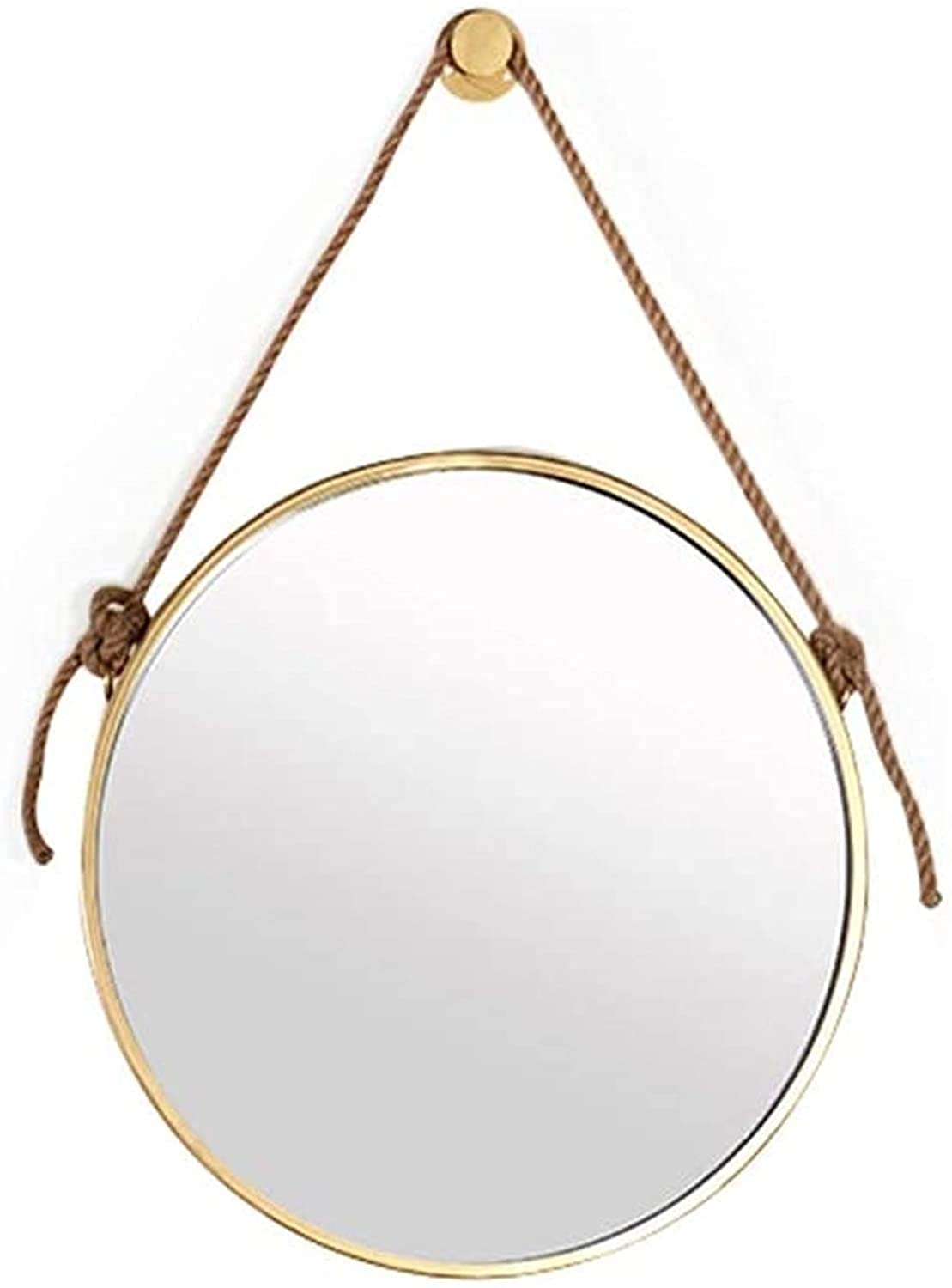 TYUHDUYUR Decorative Wall Mirror Contemporary Hanging Mirrors for Bathroom Bedroom Living-Room Dresser Decor Fireplace Mirrors Round Gold High-end / 50cm