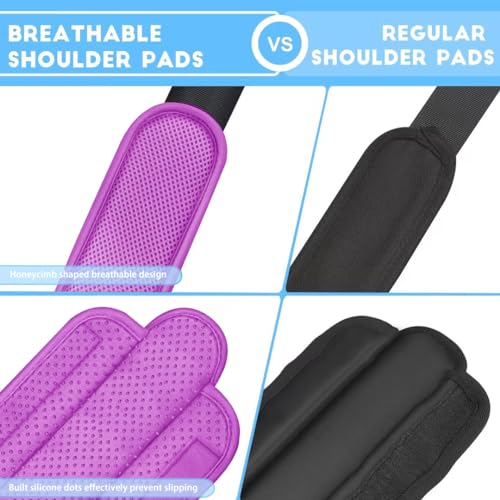 Image of ZINZ 2-Pack Universal Shoulder Pad with Ultra Thick Cushion for Bag Luggage Bag Crossbody, Plus Long & Anti-Slip & Breathable,Purple
