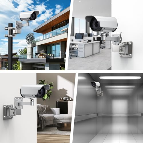 4 Pack Universal Wall/Pole Mounting Pole Mount Brackets with U-Bolt,L Mounting Kit Hardware Accessories for Outdoor Antennas, Wireless Bridge, AP, Security Camera,TV CB,Weather Station, Outdoor CPE