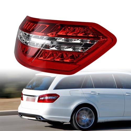amopacorp Red Outer Tail Light Assembly for 2010-2013 Mercedes E-Class E350 E550 E63 AMG, Right Passenger Side LED Rear Running/Brake/Turn Signal Lamp, Replaces MB2805106, 2129060858, 212906085864