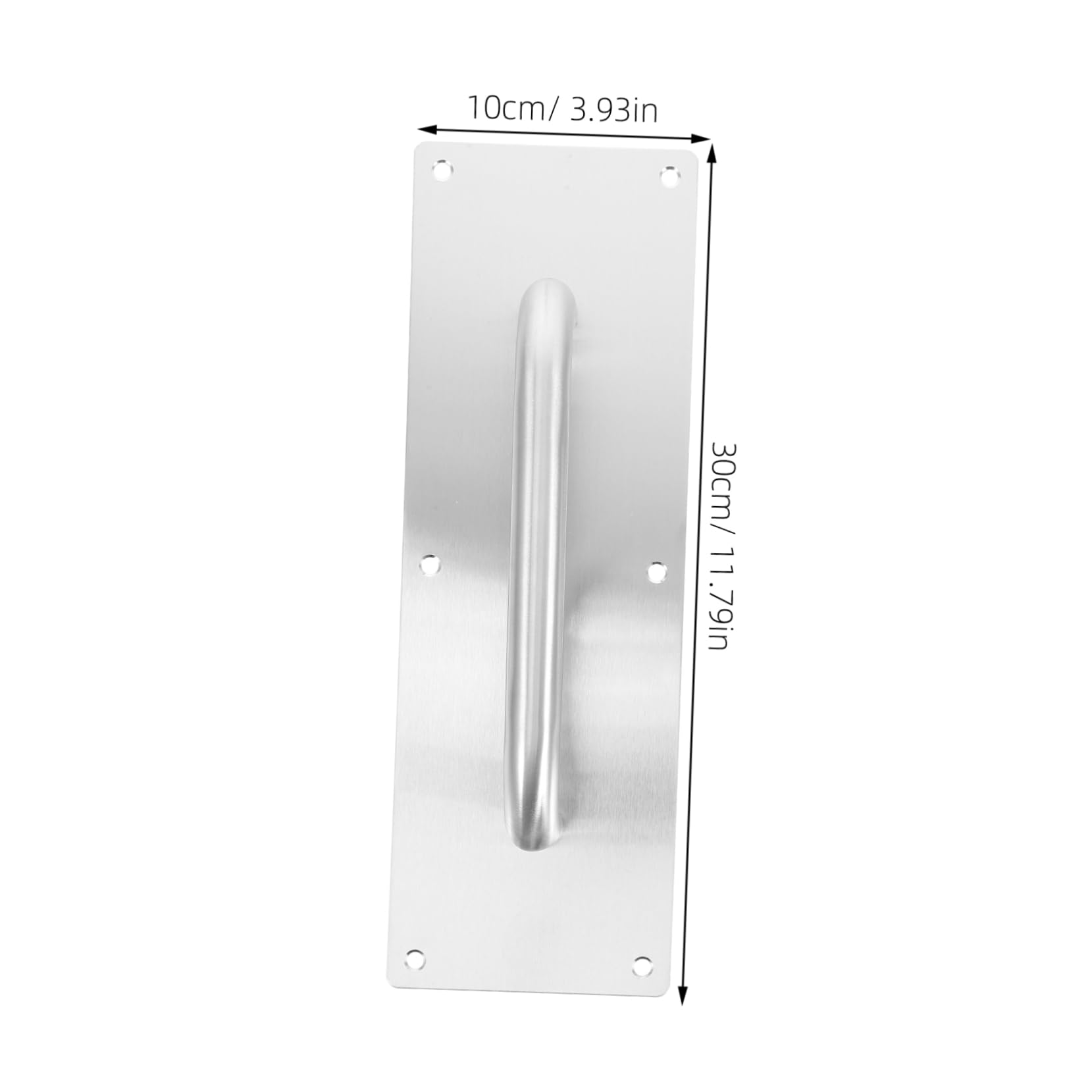 Cabilock 2pcs Stainless Steel Push Pull Door Handle Closet Door Pulls with Plate for Multipurpose Design