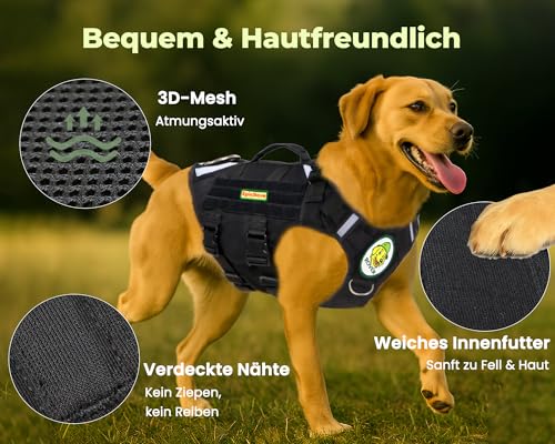 EpicRove Hundegeschirr für mittelgroße & große Hunde – Modell RoveVest Air, leicht & atmungsaktiv, verstellbar, ideal für Spaziergänge, Wandern & Outdoor-Abenteuer