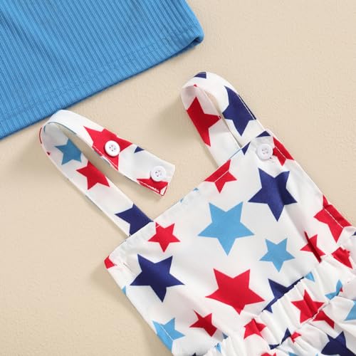 Image of Toddler Baby Girl Summer Clothes Kids Short Sleeve Solid T-Shirt Ruffle Daisy Skirts Overalls Dress Outfit 18M-6T