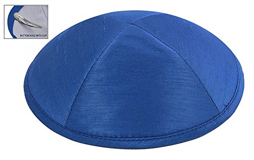 Image of Zion Judaica Deluxe Raw Silk Kippot Bulk Packs or Single Kippah Includes Free Clips