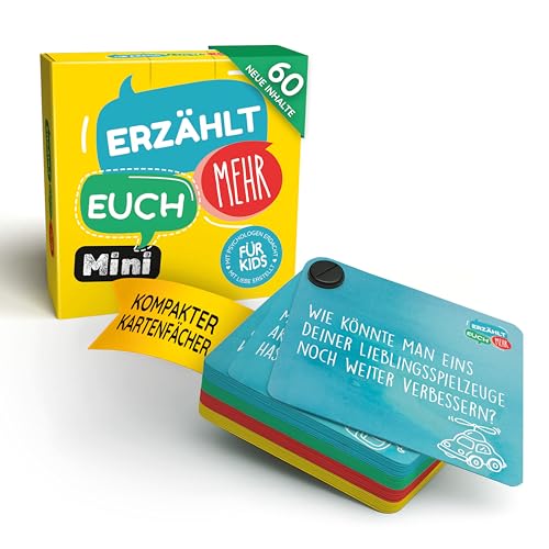 Erzählt euch mehr Kids (Mini) | Kartenspiel Für Kinder | Fragekarten Für Familien | Lernspiel Zur Einschulung | Spiel Für Autofahrt Und Reise (Erzählt euch mehr Kids (Mini))
