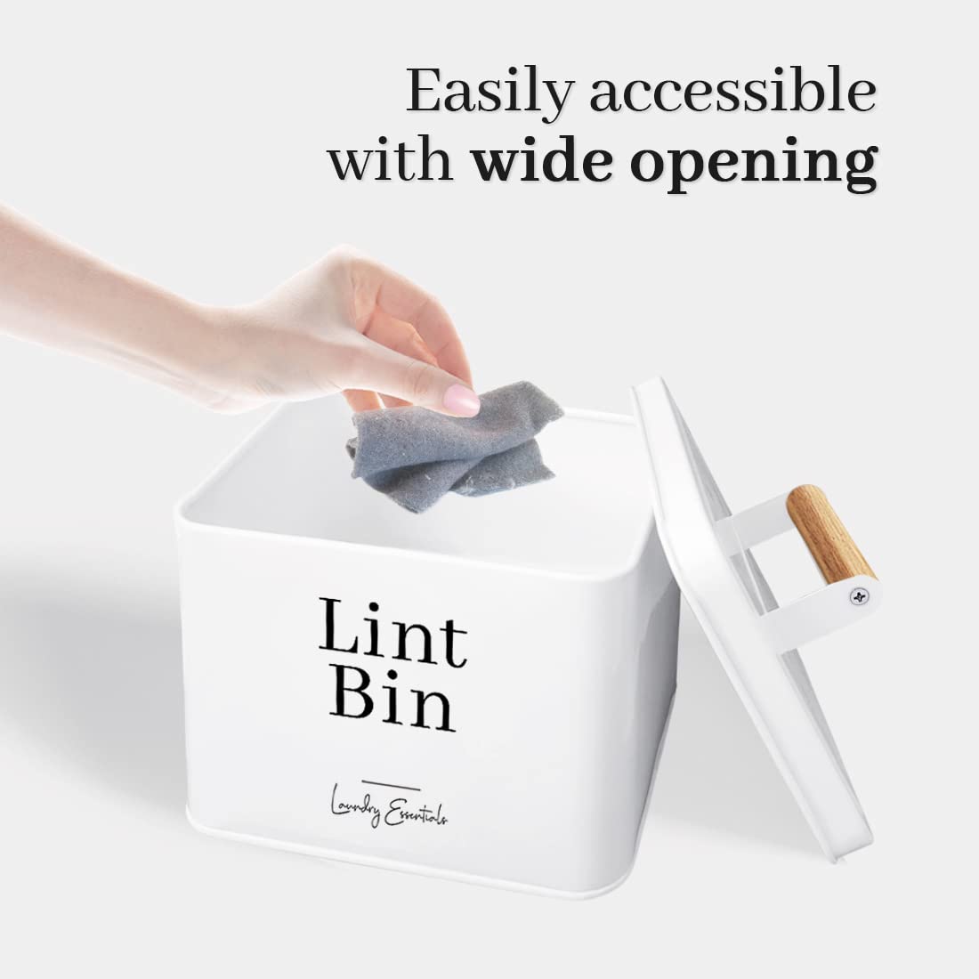 Modern Farmhouse Lint Bin - Laundry Room Decor -3