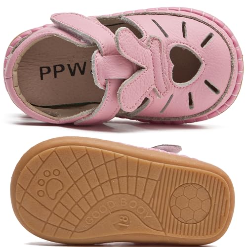 WUIWUIYU New Born Baby Boys Girls Closed Toe Summer Sandals Bunny Heart Shape Baby Shower Athletic Sandals Outdoor Learn Walker Shoes 5