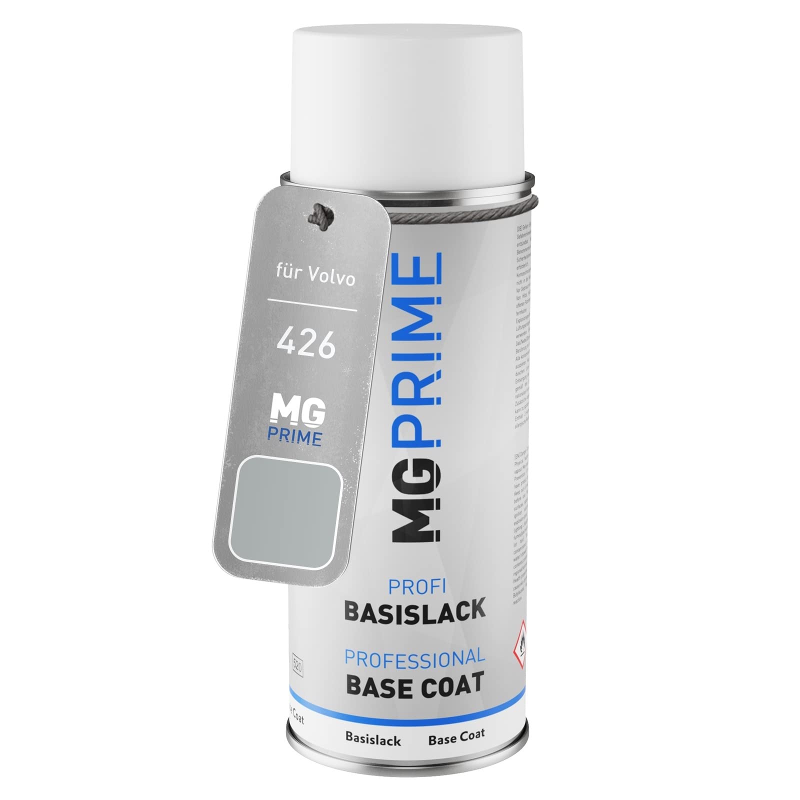 MG PRIME Car paint Spray can for Volvo 426 Mystic Silver Metallic/Silber Metallic Base coat spray can 400ml