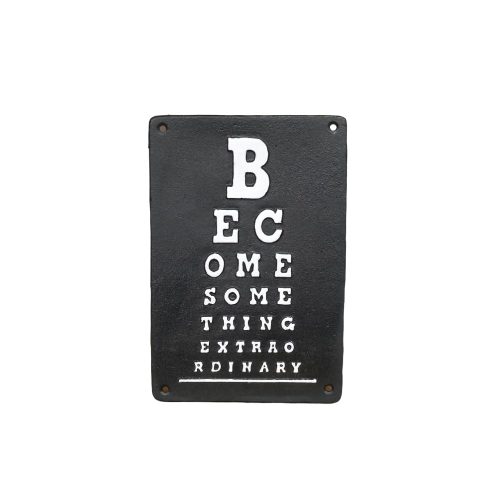 B&Q -  Black Metal Quote SignBecome Something Extraodrinary