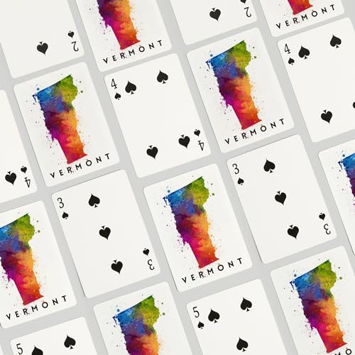 Lantern Press Vermont naipes póker 52 cartas miniatura 4