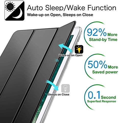 Image of DuraSafe Cases for iPad 7th 8th 9th Gen 2019 /2020 / 2021-10.2 Inch [iPad 9 8 7 ] A2602 A2270 A2197 MW762HN /A MW742HN /A MYLC2HN /A MYL92HN /A MYLA2HN /A Smart Adjustable Stand Feature Flip Case - Black
