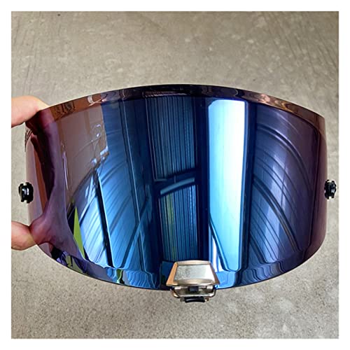 Visera del Casco, Compatible con HJ-26 Motorcycle Venom Helmet Visor Lens Compatible con H-JC RPHA 11 & RPHA 70 Casco Moto Windshield Compatible con Hj26st Accesorios De Capacete De Moto (Color : BLU