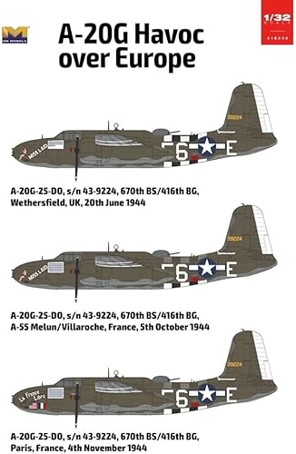 Miniatura 4 de HK Models 01E039 HK Modelo 1/32 A-20G Havoc Europa Frente Completo Interior Modelo Plástico