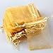 Teegxddy - 100 Sacchetti In Organza, Sacchetti Regalo In Organza, Sacchetti Per Gioielli, Ideali Per Gioielli, Regali E Caramelle, 7 X 9 Cm, Colore: (Gold)