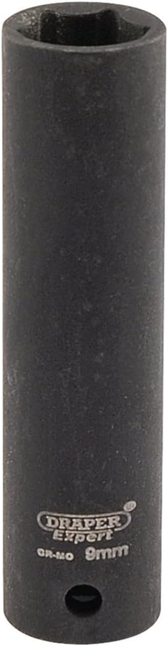 Draper 5187 1/4" Square Drive Expert Hi-Torq Metric Deep Impact Socket, 9 mm Size