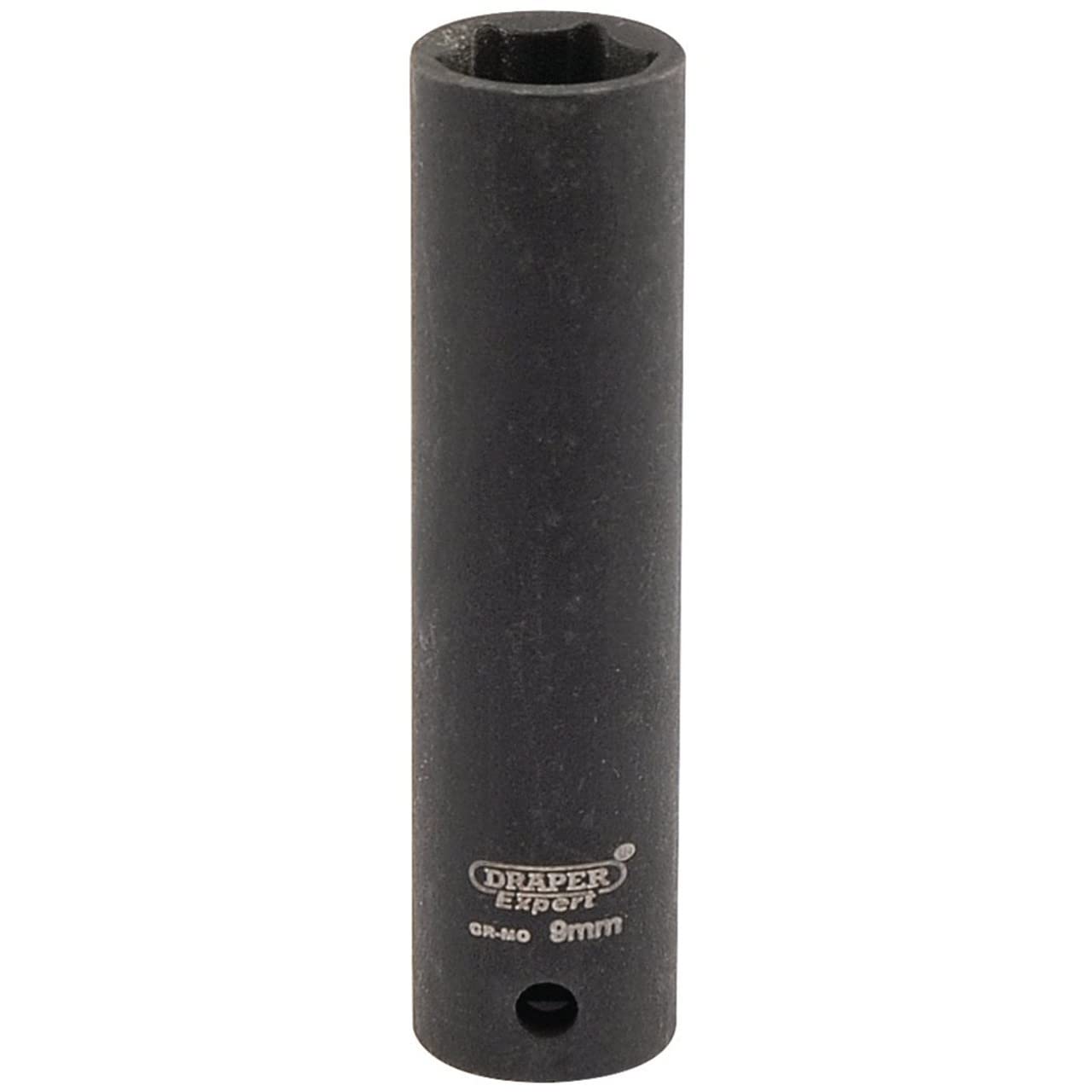 Draper 5187 1/4" Square Drive Expert Hi-Torq Metric Deep Impact Socket, 9 mm Size, Blue