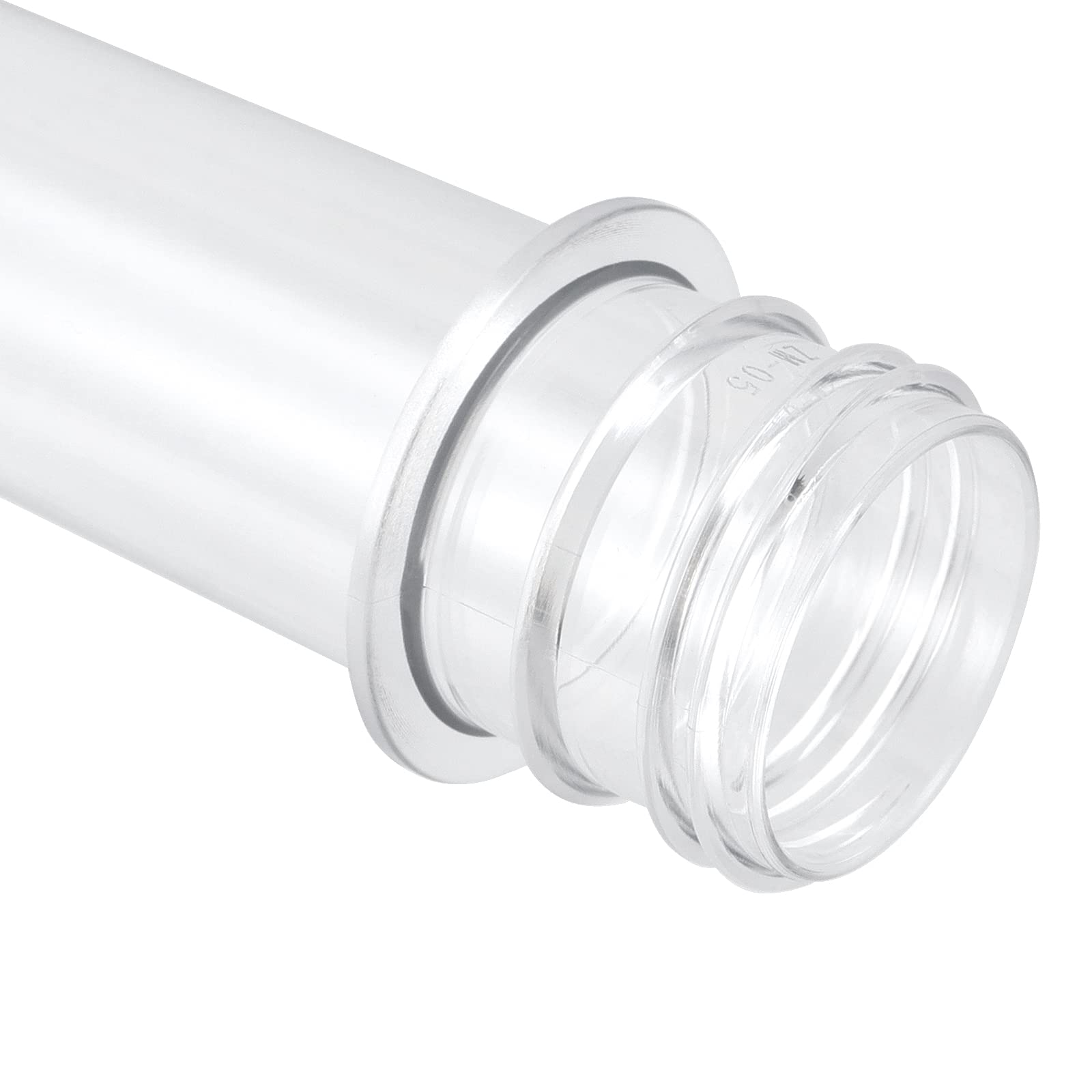 SINJEUN 80 provette da 40 ml, in plastica trasparente, 25 x 140 mm, tubi per sale da bagno, contenitori con labbro a vite per campioni, gommoni, caramelle, esperimenti scientifici