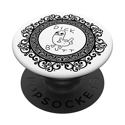 Dick Butt Meme White Dickbutt PopSockets Grip and Stand for Phones and Tablets