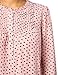 Adrianna Papell Women's Pintuck Button Down Blouse, Blush/Black Classic Hearts