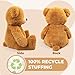 LotFancy Teddy Bear Stuffed Animals, 20 inch Brown Soft Cuddly Stuffed Bear Plush Toy, Cute Stuffed Animals with Footprints, Gifts for Kids Baby Toddlers on Baby Shower, Easter Decoration
