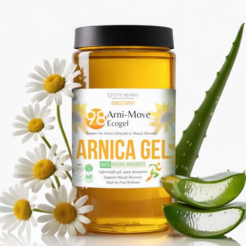 ARNI·MOVE ECOGEL | Gel de Árnica 98 % Ecológico – +12 Plantas - Alivio Diario para Articulaciones y Músculos –Rodillas, Codos, Cuello y Espalda – Textura Ligera, Rápida Absorción 1000 ml