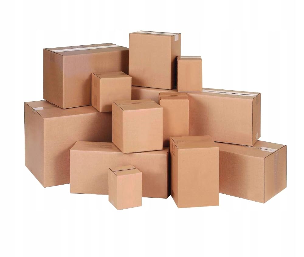 KARTONY SKŁADANE DO WYSYŁKI OPAKOWANIA PUDEŁKA DWUSALNE BRĄZOWE - Rozmiar kartonu: 350 x 350 x 350 mm wymiar zewnętrzny, ilość: 50, grubość kartonu: 2-falisty