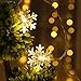 Produktbild String Licht Weihnachten Schneeflocke Lichterkette Kronleuchter Fee Lampe Wasserdicht Batterie Leuchtdiode Flash Dekoration Warmes Weiß A-String licht (Farbe : USB, Size : 4.9FT 10 LED)