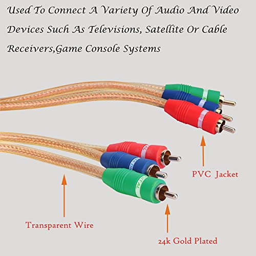 Image of MX RCA Cable 2RCA Male to 2RCA Stereo Audio Cable Gold Plated Adapter Dual Shielded for Home Theater Amplifier Hi-Fi System Car Sound Speaker PARENT (3 rca male to 3 rca male, 5 METER)