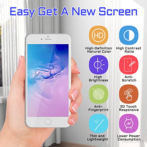 For Iphone 8 Plus Screen Replacement With Home Button White 5.5" 8Plus 3D Touch Lcd Display Digitizer Earpiece Full Assembly Front Camera Speaker Proximity Sensor Glass Fix Tools Kit A1864 A1897 A1898 #TOP4