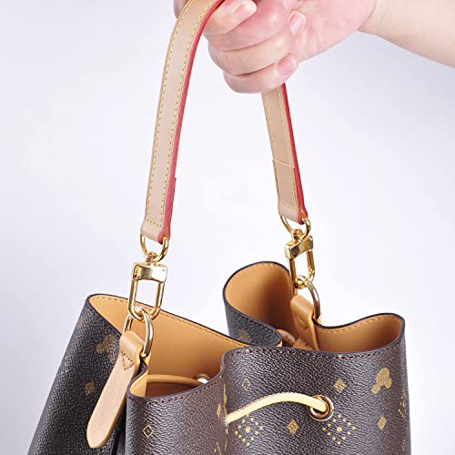 Image of Genuine Leather Plain Strap Replacement Top Handle Leather Strap for Handbag (Yellow, 26 in)