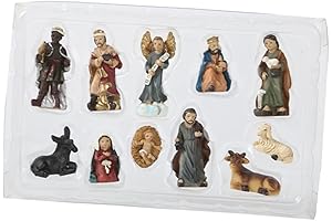 1 Set Christian Jesus Manger Statue Decoration Miniature Manger Scene