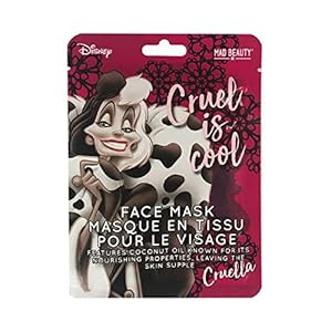 Mad Beauty Disney Gesichtsmaske Cruella aus dem Film 101 Dalmatiner – feuchtigkeitsspendende & erfrischende Tuchmaske…