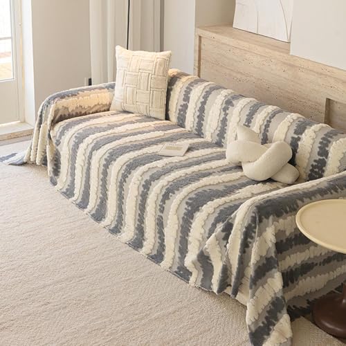 Housse de canapé en velours extensible et lavable pour meuble d'angle - 3